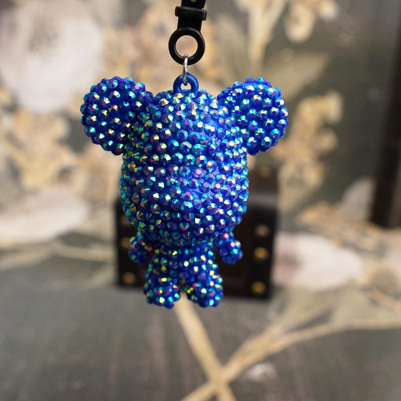 Rhinestone Bear Keychain