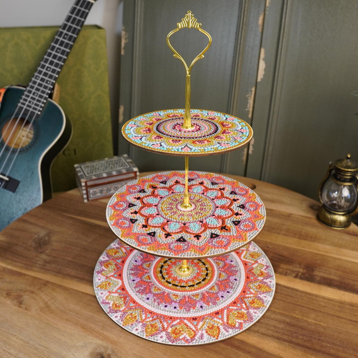Pink Mandala Cupcake Stand