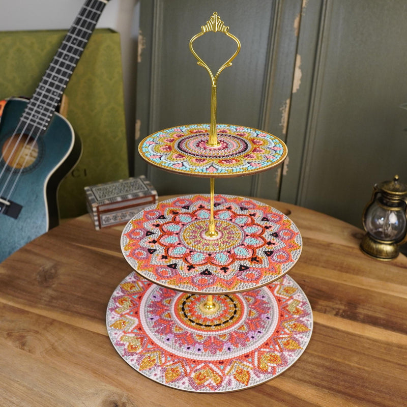 Pink Mandala Cupcake Stand